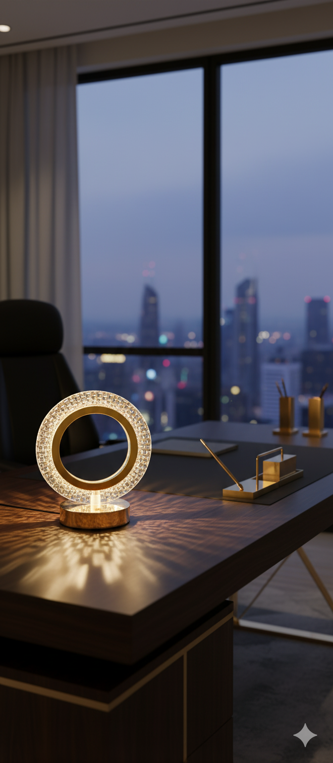 LED crystal table lamp