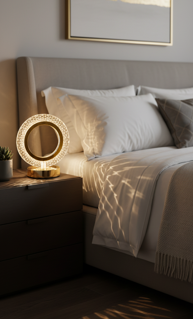 LED crystal table lamp