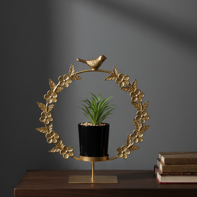 Golden Bird Planter