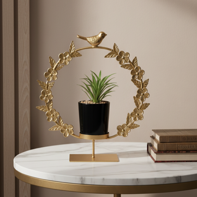 Golden Bird Planter