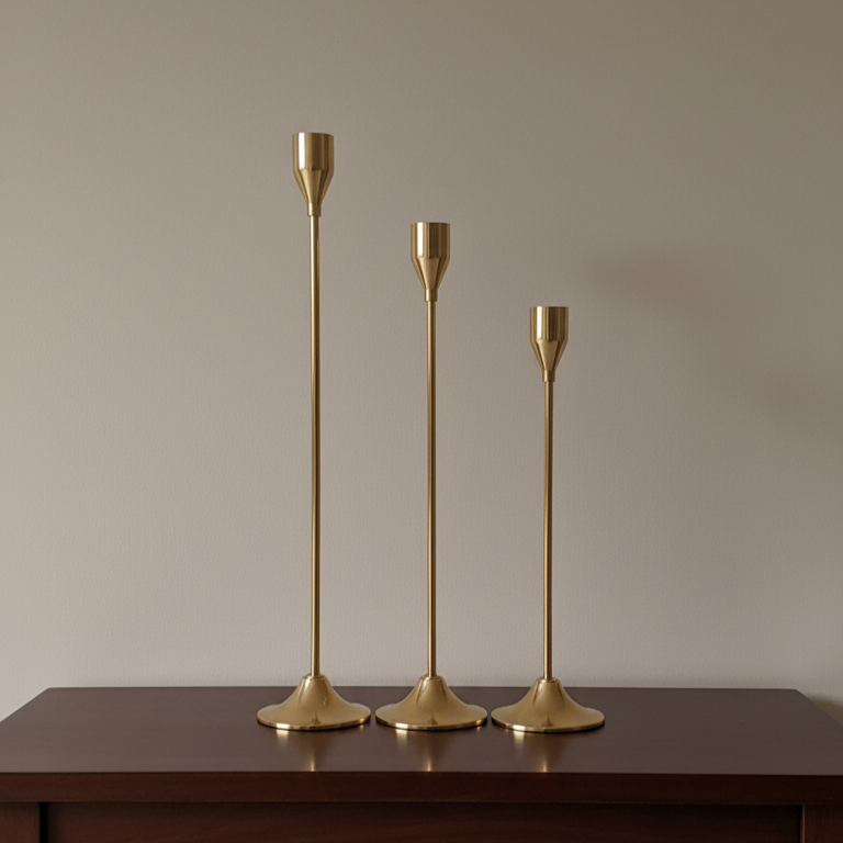 Set of three candle stand