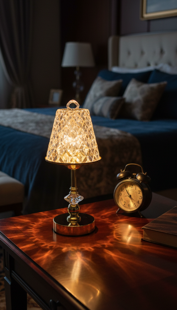Golden Crystal Lamp
