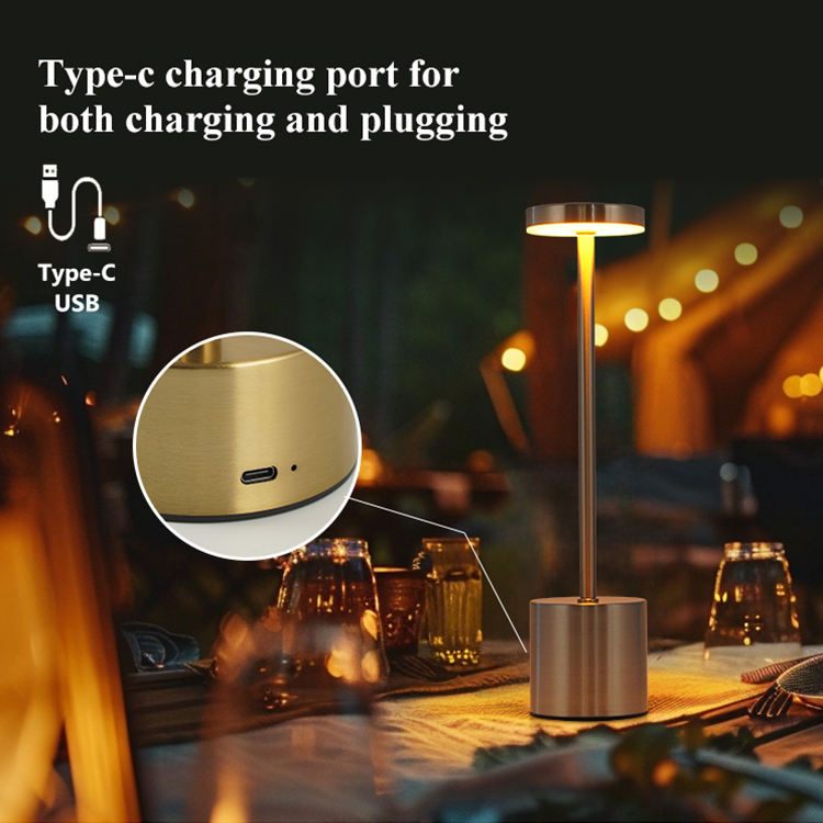 Sleek LED touch lamp
