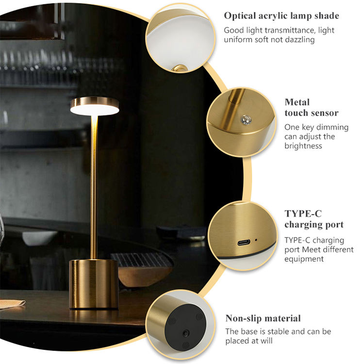 Sleek LED touch lamp