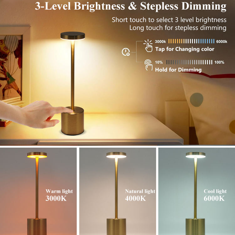 Sleek LED touch lamp